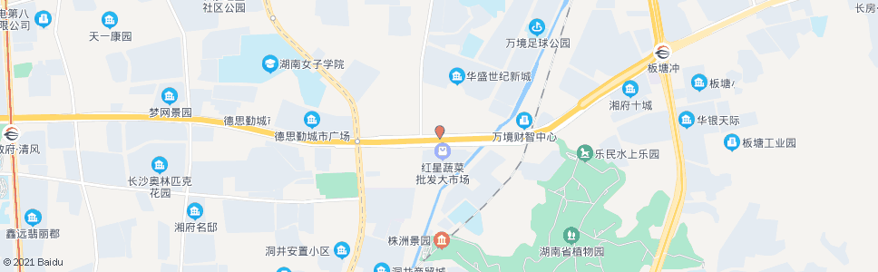 长沙湘府路圭塘路口_公交站地图_长沙公交_妙搜公交查询2025