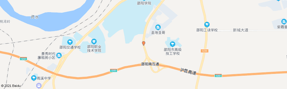 邵阳高速收费站南(邵阳学院后门)_公交站地图_邵阳公交_妙搜公交查询2024