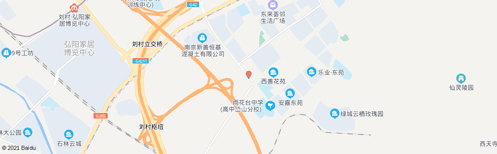 南京西善花苑小学_公交站地图_南京公交_妙搜公交查询2025