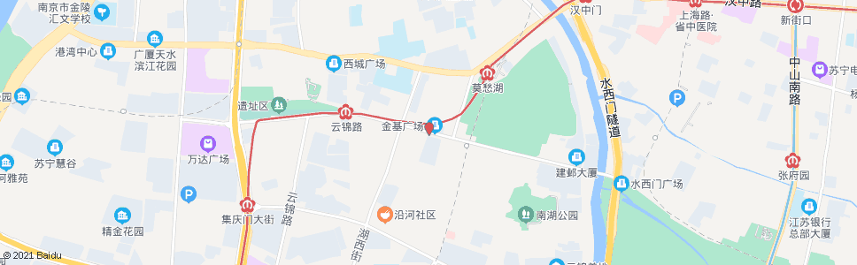 南京水西门大街大士茶亭_公交站地图_南京公交_妙搜公交查询2025