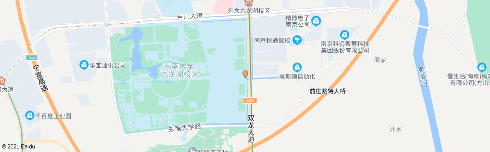 南京东大九龙湖校区东门_公交站地图_南京公交_妙搜公交查询2025