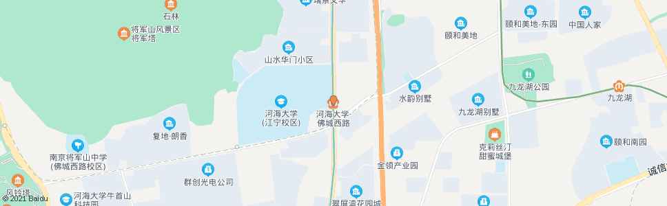 南京河海大学佛城西路_公交站地图_南京公交_妙搜公交查询2025