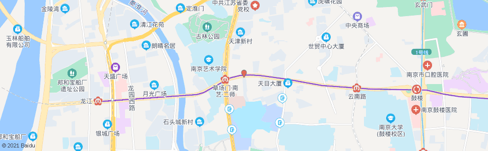 南京北京西路草场门_公交站地图_南京公交_妙搜公交查询2025