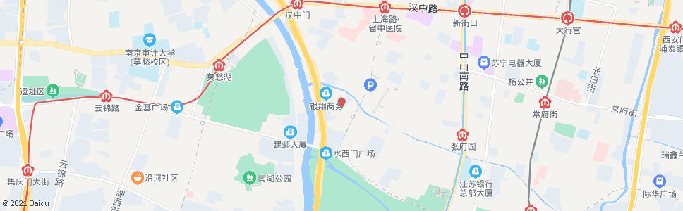 南京建邺路止马营_公交站地图_南京公交_妙搜公交查询2025