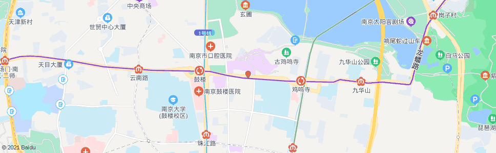 南京北京东路进香河路_公交站地图_南京公交_妙搜公交查询2025