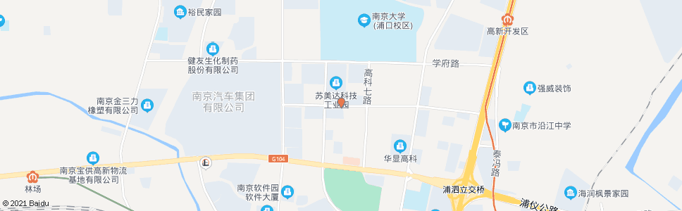 南京新科二路高科八路_公交站地图_南京公交_妙搜公交查询2025