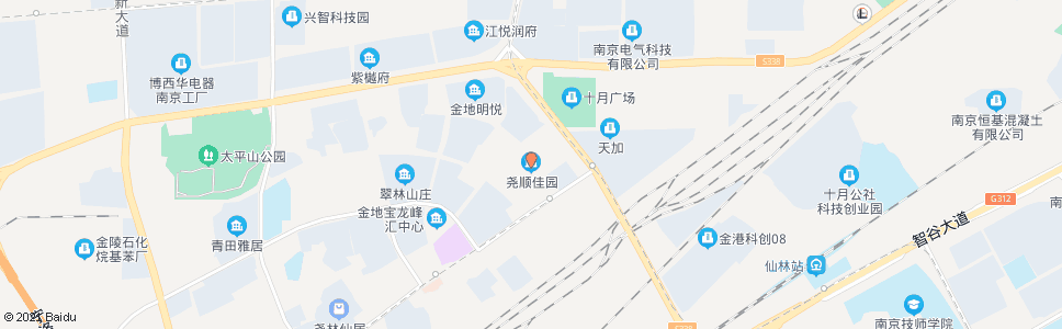 南京尧顺佳园_公交站地图_南京公交_妙搜公交查询2025