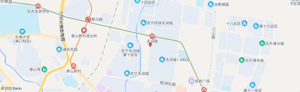 南京天润城九街区东_公交站地图_南京公交_妙搜公交查询2025