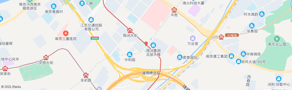 南京泰山路雨润大街_公交站地图_南京公交_妙搜公交查询2025