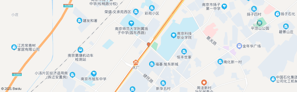 南京园西路江北大道_公交站地图_南京公交_妙搜公交查询2025