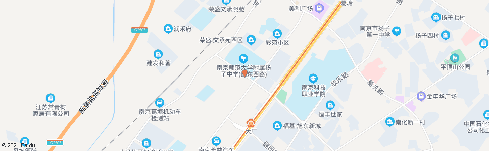 南京园西路葛中南路_公交站地图_南京公交_妙搜公交查询2025