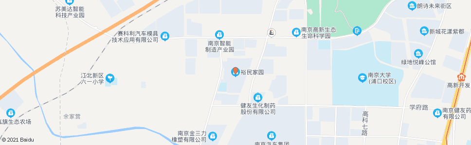 南京裕民家园_公交站地图_南京公交_妙搜公交查询2025