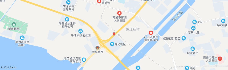 南通越江路通港路东_公交站地图_南通公交_妙搜公交查询2024