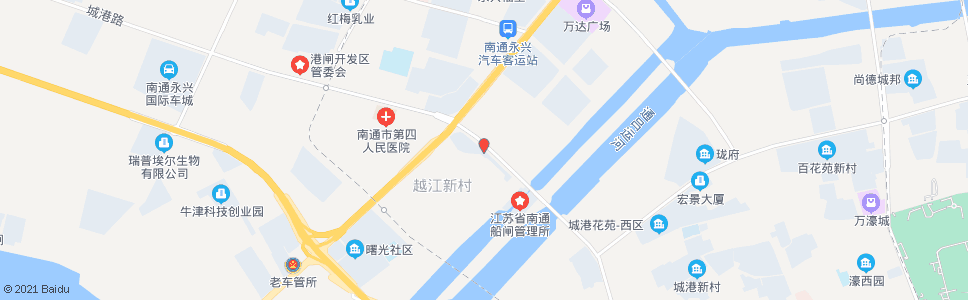 南通越江新村东门_公交站地图_南通公交_妙搜公交查询2024