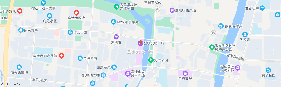 宿迁金鹰天地_公交站地图_宿迁公交_妙搜公交查询2024