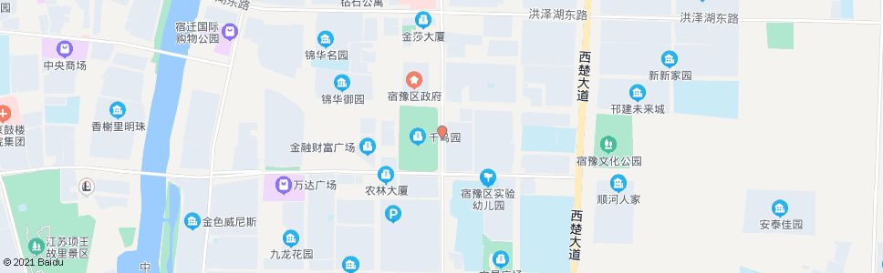 宿迁东方花园_公交站地图_宿迁公交_妙搜公交查询2024