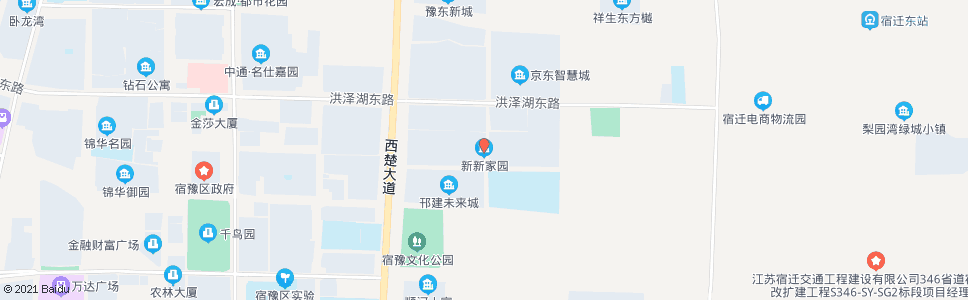 宿迁新新家园_公交站地图_宿迁公交_妙搜公交查询2024