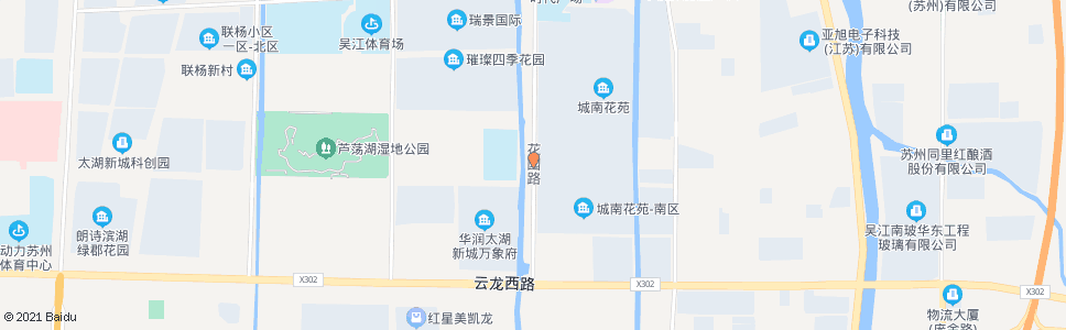 苏州花园路芦荡路北_公交站地图_苏州公交_妙搜公交查询2024