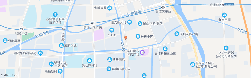 苏州花园路长板路南_公交站地图_苏州公交_妙搜公交查询2024