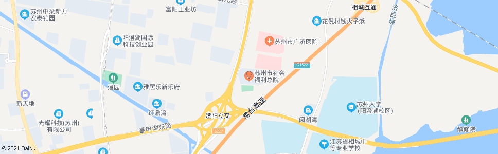 苏州市社会福利总院_公交站地图_苏州公交_妙搜公交查询2024