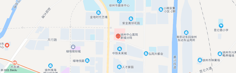 徐州市中心医院(新城区分院)_公交站地图_徐州公交_妙搜公交查询2024