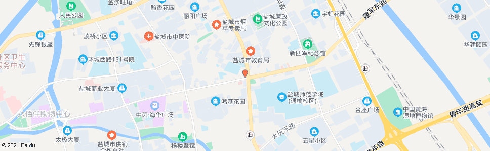 盐城盐阜饭店_公交站地图_盐城公交_妙搜公交查询2025