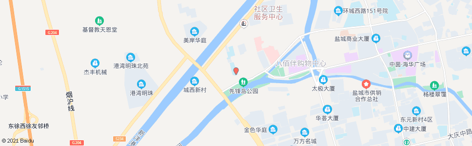 盐城飞达路中学(第四中学)_公交站地图_盐城公交_妙搜公交查询2024