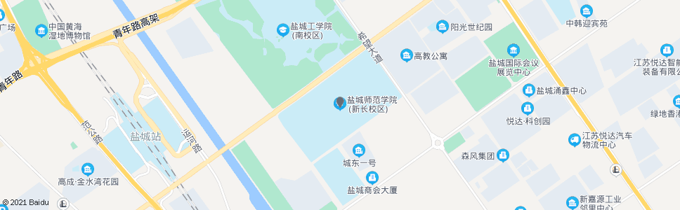 盐城师范学院_公交站地图_盐城公交_妙搜公交查询2025