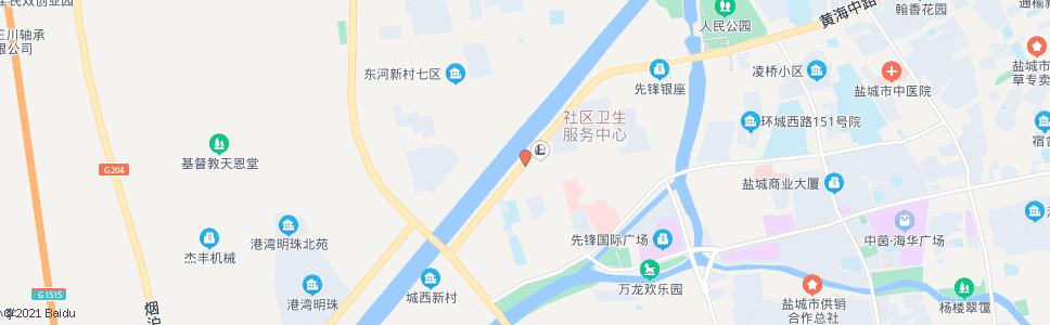 盐城黄海路健康路口_公交站地图_盐城公交_妙搜公交查询2025