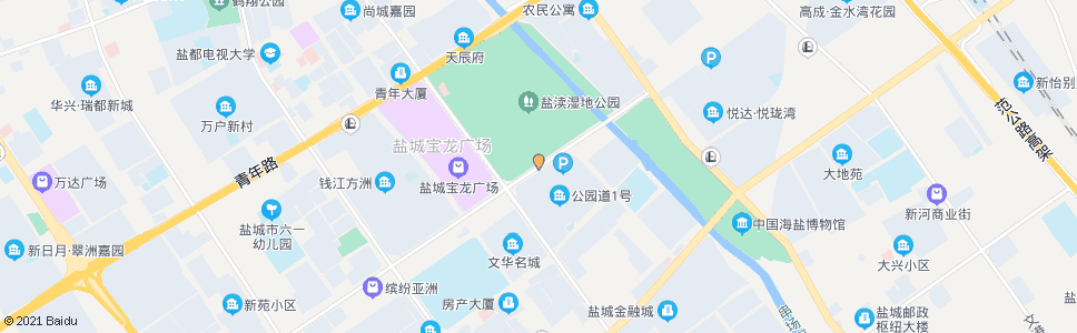 盐城盐渎公园(南)_公交站地图_盐城公交_妙搜公交查询2025