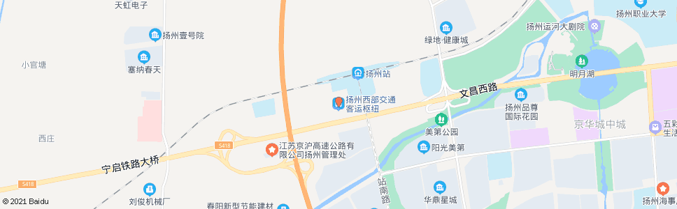 扬州汽车西站南_公交站地图_扬州公交_妙搜公交查询2024