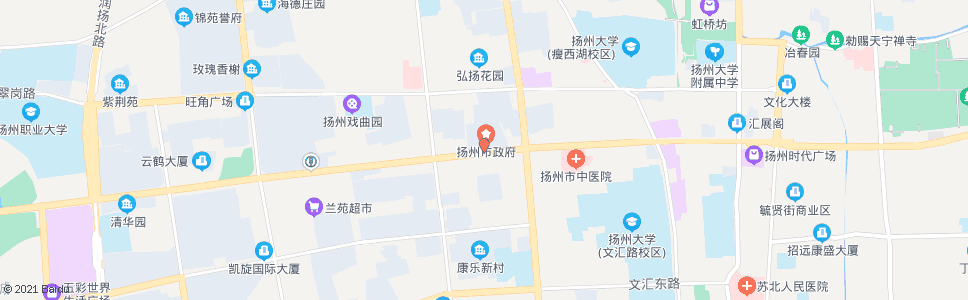 扬州北京路小学_公交站地图_扬州公交_妙搜公交查询2024