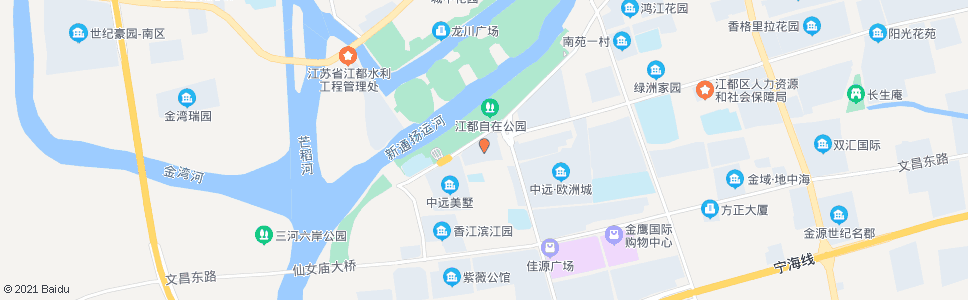 扬州友谊花园(长江西路)_公交站地图_扬州公交_妙搜公交查询2024