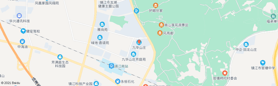 镇江九华山庄_公交站地图_镇江公交_妙搜公交查询2024