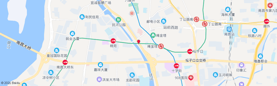南昌司马庙立交北_公交站地图_南昌公交_妙搜公交查询2025