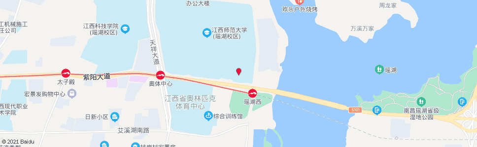 南昌师大瑶湖停车场_公交站地图_南昌公交_妙搜公交查询2025