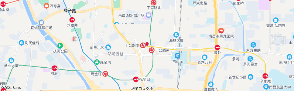 南昌丁公路口_公交站地图_南昌公交_妙搜公交查询2025