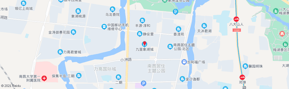 南昌九里象湖城_公交站地图_南昌公交_妙搜公交查询2025