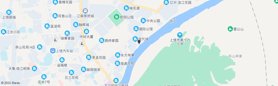 上饶现代城南_公交站地图_上饶公交_妙搜公交查询2024