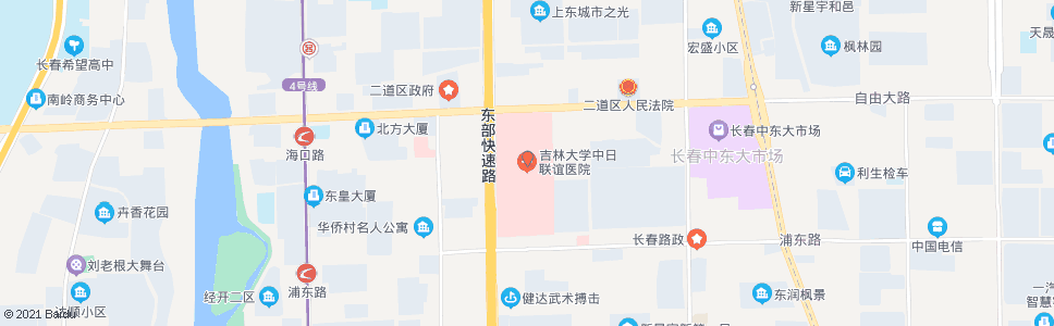 长春中日联谊医院正门_公交站地图_长春公交_妙搜公交查询2025