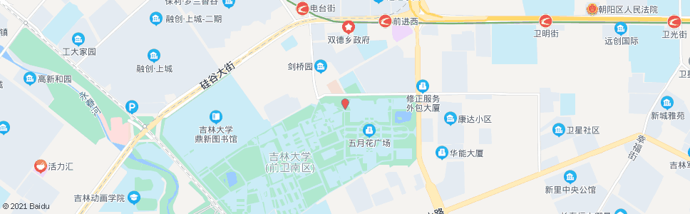 长春吉大南校(飞跃路)_公交站地图_长春公交_妙搜公交查询2025