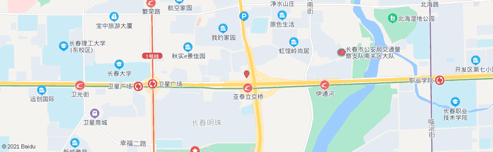 长春亚泰超市卫星路店_公交站地图_长春公交_妙搜公交查询2025