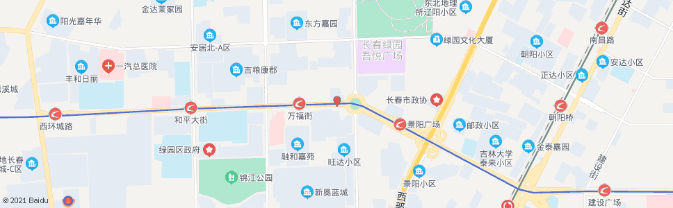 长春景阳广场西口_公交站地图_长春公交_妙搜公交查询2025