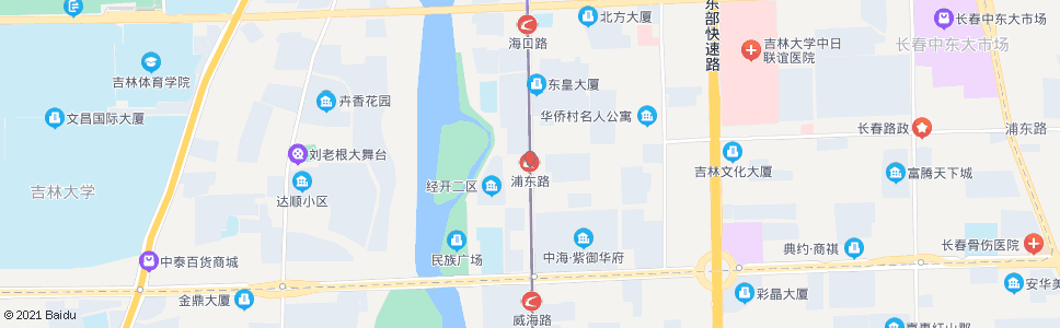 长春浦东路站_公交站地图_长春公交_妙搜公交查询2025