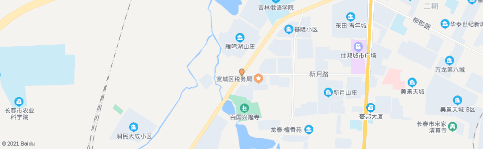 长春新月路_公交站地图_长春公交_妙搜公交查询2025