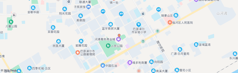 巴彦淖尔河港青年商业城_公交站地图_巴彦淖尔公交_妙搜公交查询2024