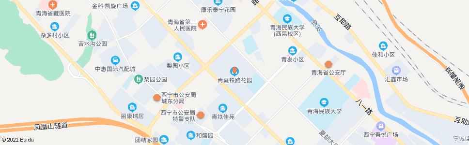 西宁青藏花园小区_公交站地图_西宁公交_妙搜公交查询2024