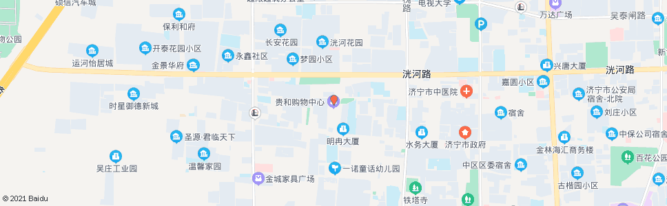 济宁贵和购物环西店_公交站地图_济宁公交_妙搜公交查询2024