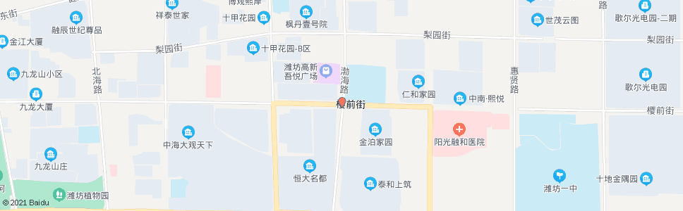 潍坊樱前街路口(潍县路)_公交站地图_潍坊公交_妙搜公交查询2024