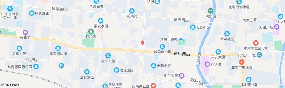 潍坊月河路西园街路口_公交站地图_潍坊公交_妙搜公交查询2024